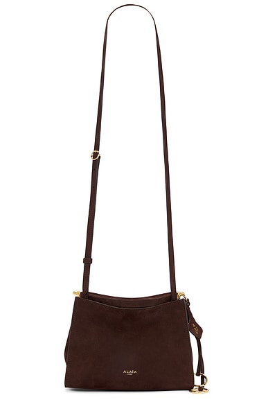 ALAÏA Le Click Shoulder Bag in Brun Fonce
