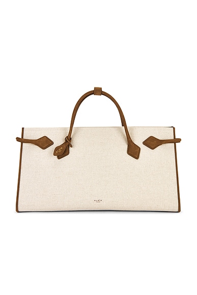ALAÏA Le Teckel Tote Bag in Terre D'ombre