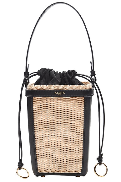 ALAÏA Small Bucket Bag in Noir