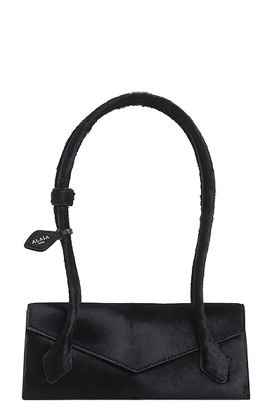 ALAÏA Small Teckel Flap Bag in Noir