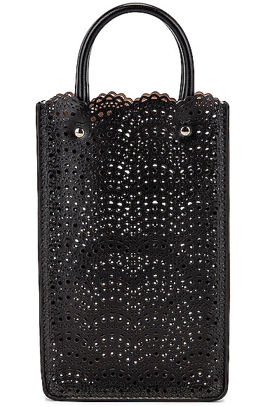 ALAÏA Garance Phone Bag in Noir