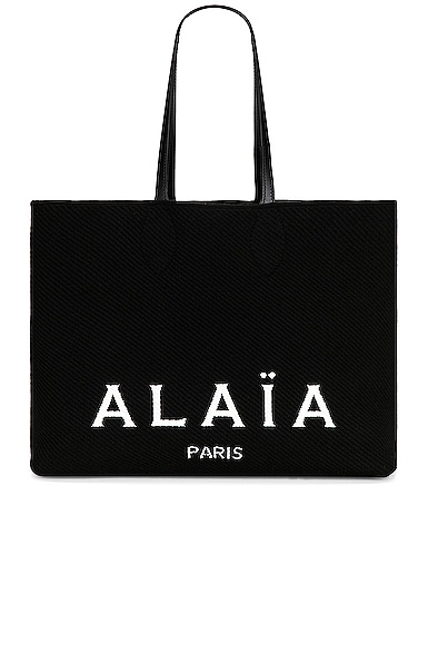 Shop Alaïa Small Tote Bag In Noir