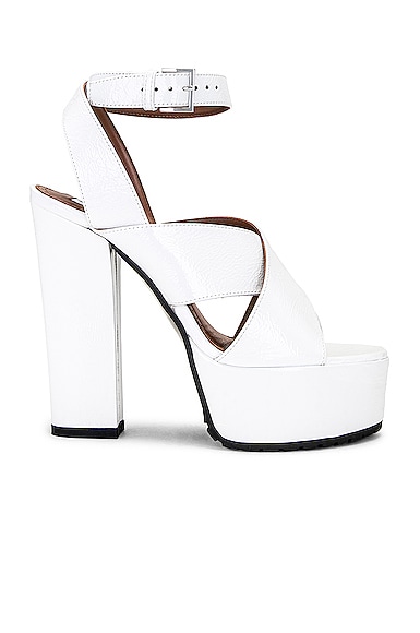 ALAÏA Platform Sandal in Blanc Optique
