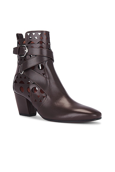 ALAÏA PERFORATED ANKLE BOOT
