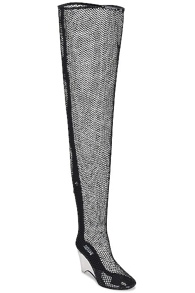 ALAÏA WEDGE OVER THE KNEE BOOT