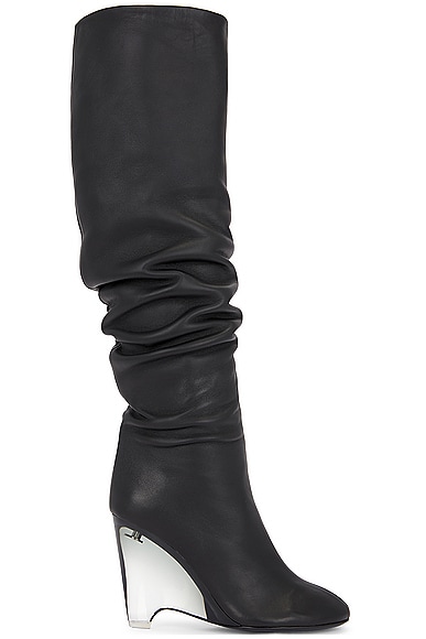 Shop Alaïa Wedge Boots 100 In Noir