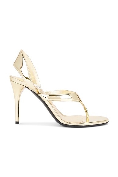 ALAÏA Thong Sandal in Platine