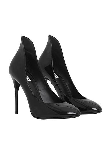 パンプス ALAIA Women Shoes AA3S122CK301LE Black Black patent leather thong sandals – Daniello.com