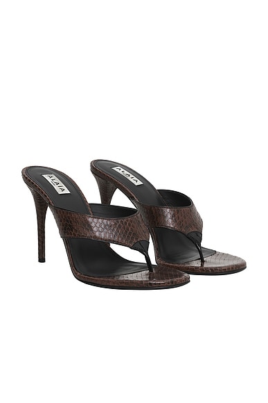 Mule Sandal in Brun Fonce