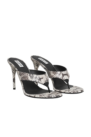 ALAÏA Mule Sandal in Blanc & Noir
