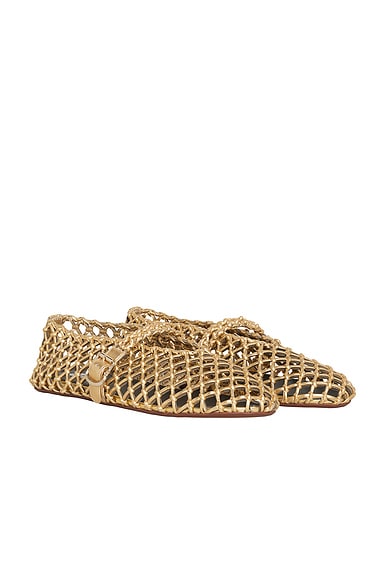ALAÏA Ballet Flat in Or