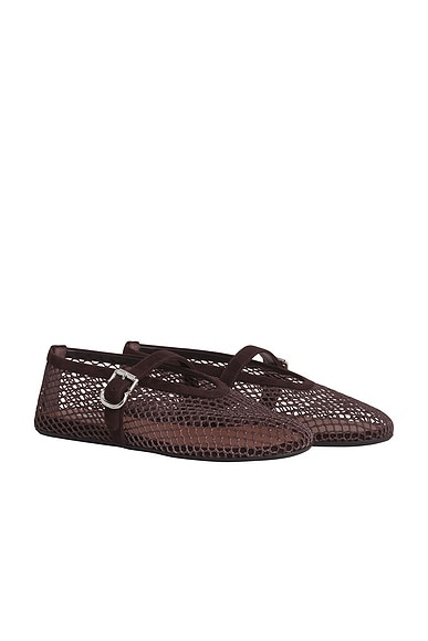 Ballet Flat in Brun Fonce