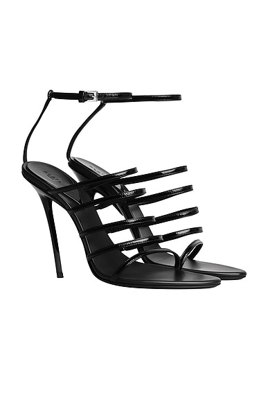 ALAΪA Strappy Sandal in Noir
