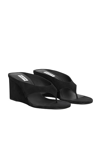 ALAΪA Wedge Thong Mule