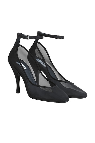 ALAÏA Sheer Pump in Noir