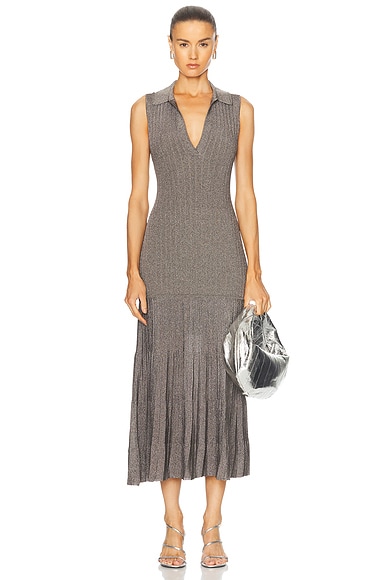 Adam Lippes Tashi Dress in Nickel