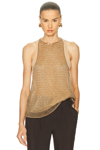Adam Lippes Fable Top in Gold