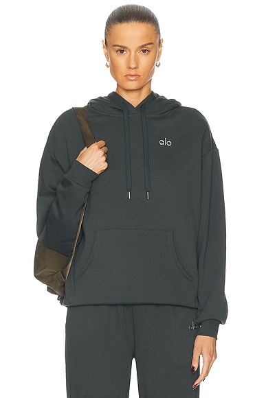 alo Accolade Sweatshirt in Charcoal Green