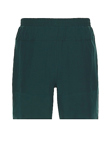 Shop Alo Yoga 7 Traction Short In Midnight Green