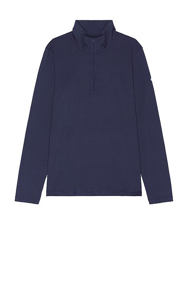 alo Conquer 1/4 Zip Reform Long Sleeve in Navy | FWRD