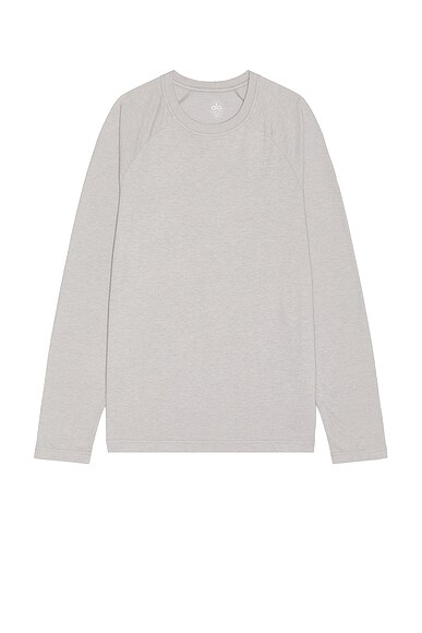 After Pray Layered Long Sleeve T-Shirt in Melange Gray | FWRD