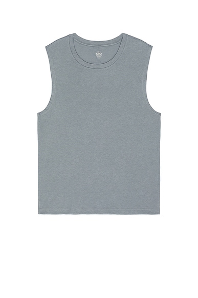 alo The Triumph Muscles Tank in Steel Grey