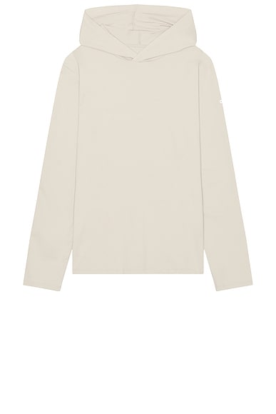 alo Conquer Reform Long Sleeve With Hood in Bone
