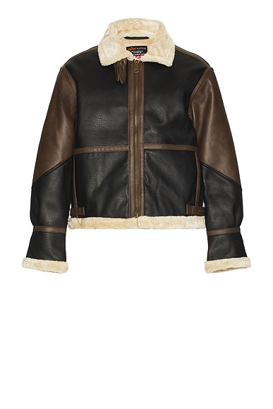 Faux Leather B-3 Mod Jacket