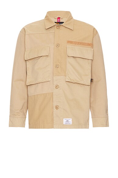 Mixed Media Shirt Jacket