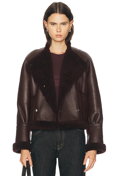 Altuzarra Kenny Coat in Deep Cherry
