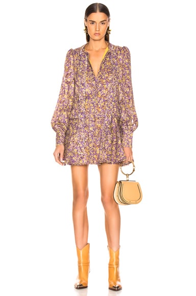 Alexis Monika Dress In Purple Floral Fwrd Alexis Monika Dress In Purple Floral Fwrd