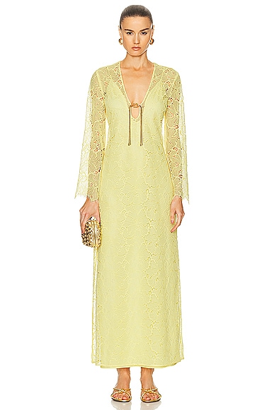 Shop Alexis Sariyah Dress In Yellow Lace