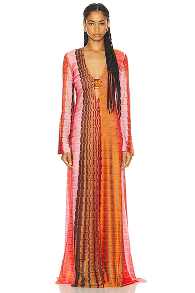 Alexis Vibe Dress in Orange Multicolor