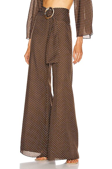 Alexis Antonin Pant in Mocha Dot Linen | FWRD