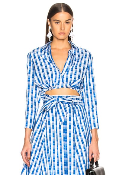Alexis Imari Skirt in Light Blue Gingham FWRD