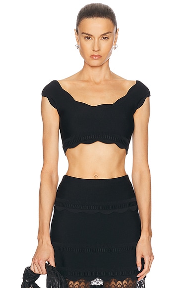 ケイト　KHAITE THE ISTA TOP in Black KHAITE Ista Cap Sleeve Top in Black | FWRD