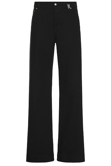 McQueen Wide Leg Jean in Black