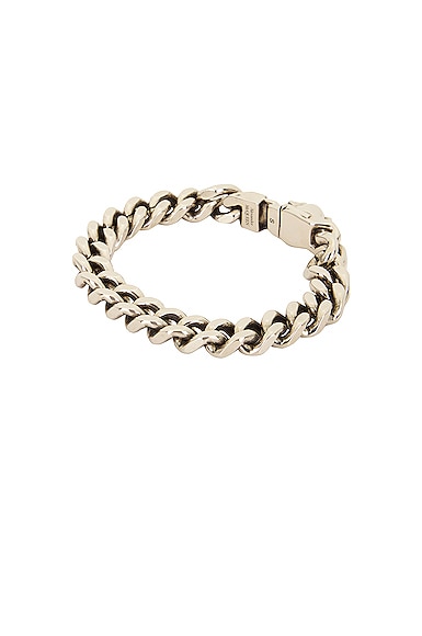 Shop Alexander Mcqueen Skull Chain Bracelet In Silver