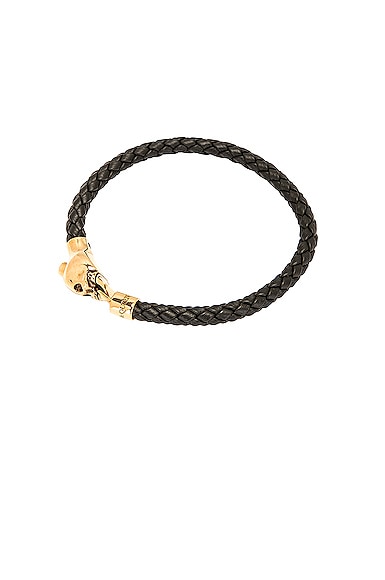 Skull Chain Leather Bracelet
