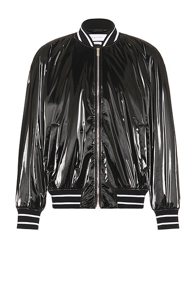 McQueen Oversized Bomber in Black