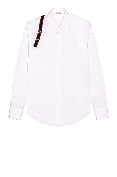Alexander McQueen Organic Stretch Popline Shirt in White