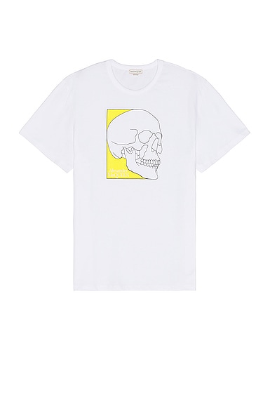 Alexander McQueen T-shirt in White & Yellow
