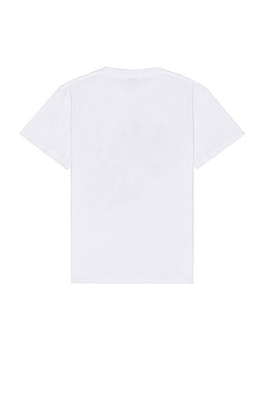 Shop Alexander Mcqueen Obscured Skull Print T-shirt In White  Red  & Black