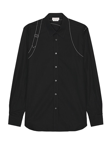 Stitching Harness Long Sleeve Shirt