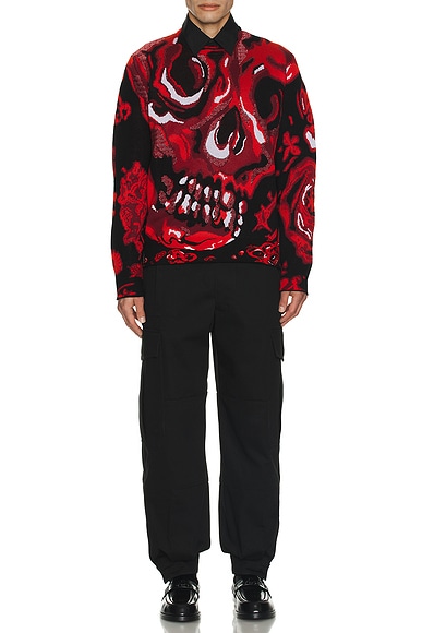 Stitching Harness Long Sleeve Shirt