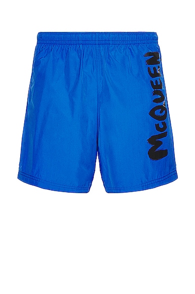 Alexander McQueen Graphic Swimwear in Blue