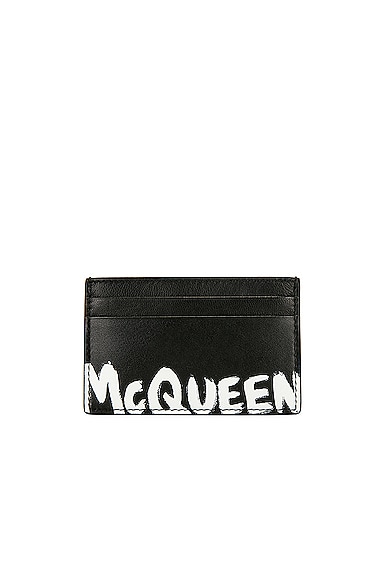 Alexander McQueen Card Holder in Black & White