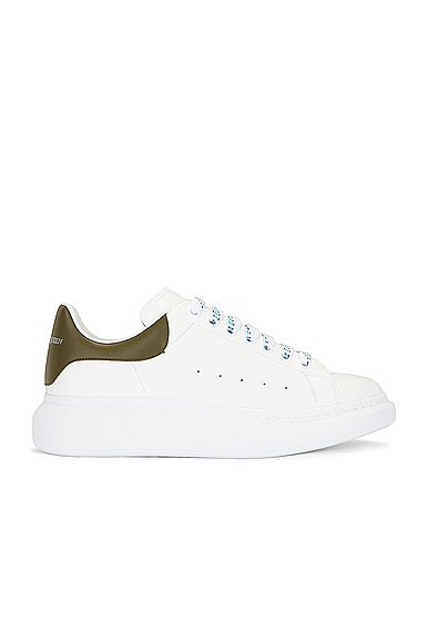 Shop Alexander Mcqueen Oversized Sneaker In White & Khaki