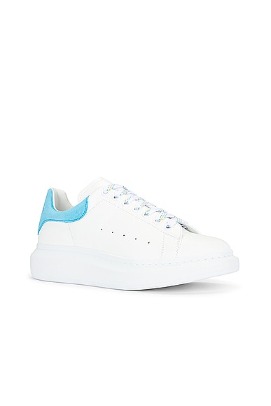 Shop Alexander Mcqueen Oversized Sneaker In White & Lapis Blue