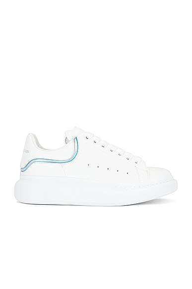 Alexander McQueen Oversized Sneaker in White & Paradise Blue